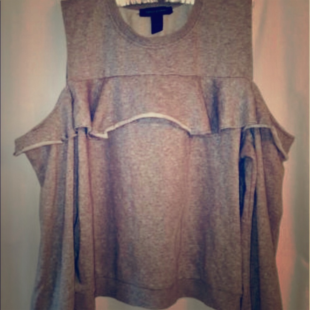 Cold shoulder sweater